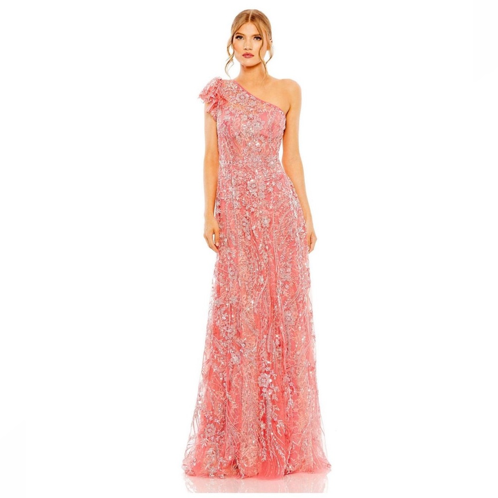 Mac Duggal One Shoulder Embellished gown